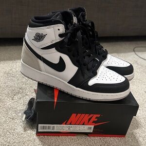 Nike Air Jordan 1 Retro High OG Black White Sneakers Size 5Y-youth - Women’s 6.5